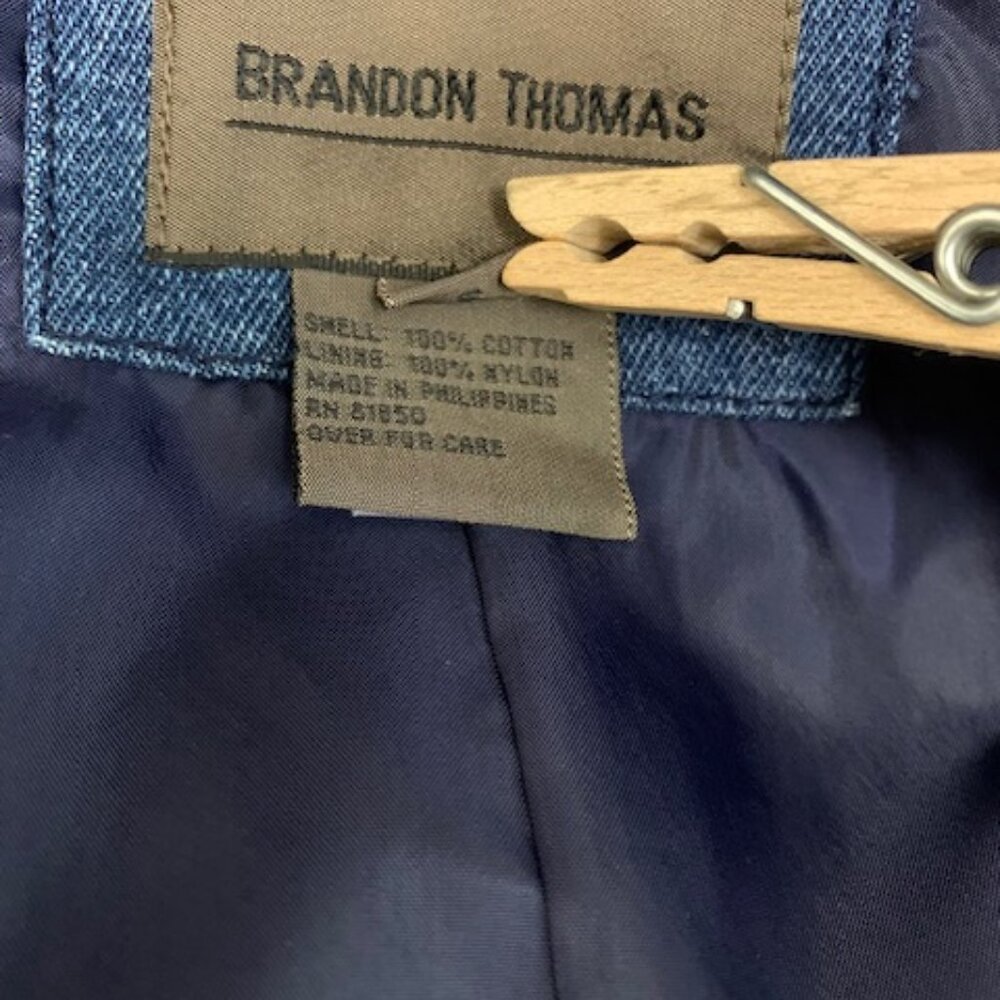 Vintage Brandon Thomas 100% Denim blue Chore Barn jacket w lining - Picture 9 of 11